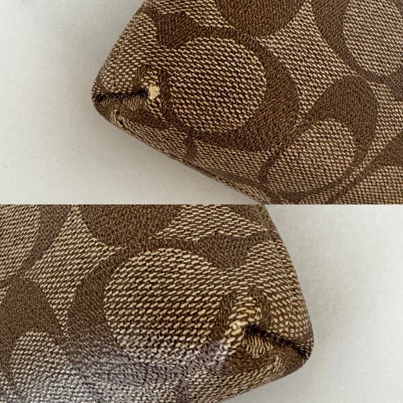 Coach Signature Shoulder Bag Baguette Pop-Out Removable Pouch F65806 Brown - Picture 8 of 14